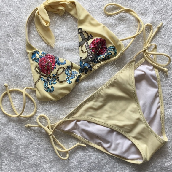 Victoria’s Secret Bikini BLING Yellow True Forever - Picture 7 of 8